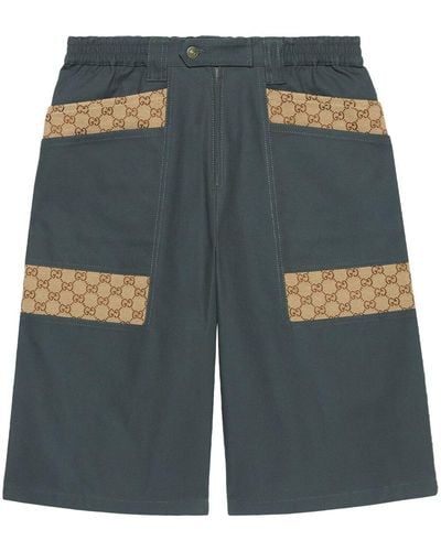 Gucci Bermuda Shorts Met Logoprint - Zwart