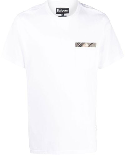 Barbour チェストポケット Tシャツ - ホワイト