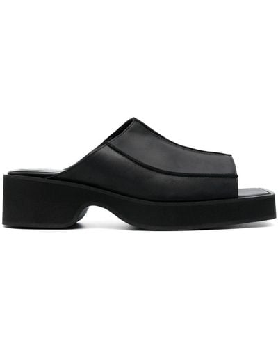 Eckhaus Latta Frame 55mm Block-heel Sandals - Black