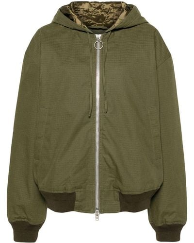 Acne Studios Ripstop Padded Hooded Jacket - Green