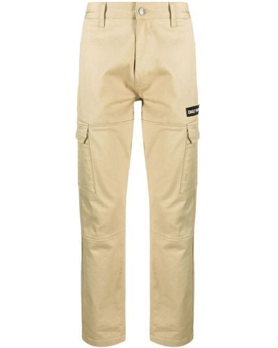 Daily Paper Logo-patch Cargo Trousers - Natural