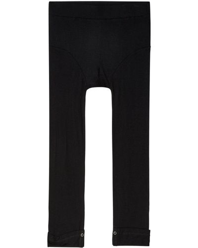 Random Identities Elasticated-waistband Cotton-blend leggings - Black