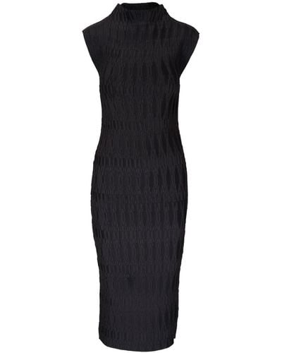 Veronica Beard Gramercy Satin Midi Dress - Black