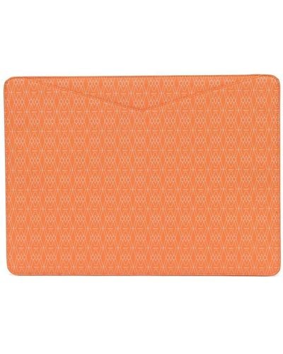 Wolf Graphic-print Laptop Case - Orange