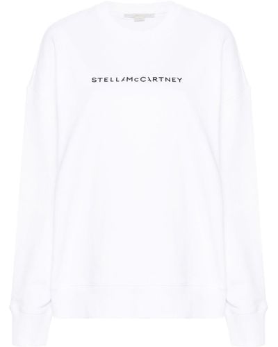 Stella McCartney Sweat en coton à logo imprimé - Blanc