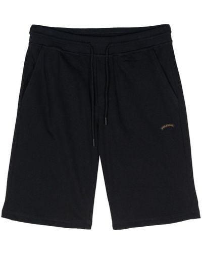 Paul & Shark Logo-embroidered Cotton Shorts - Black