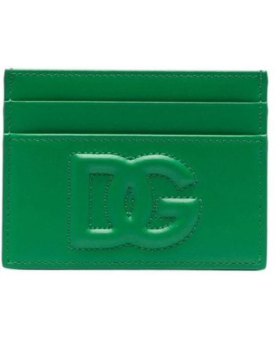 Dolce & Gabbana Card Holder With Embossed Logo - Green