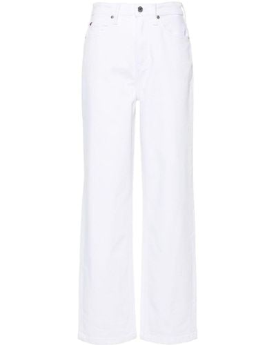 Tommy Hilfiger Straight-Leg-Jeans mit hohem Bund - Weiß
