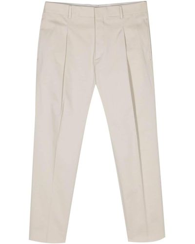 Dell'Oglio Pantalones de vestir Sandy de talle medio - Blanco