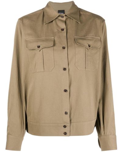 Aspesi Long-sleeve Cotton Shirt - Brown