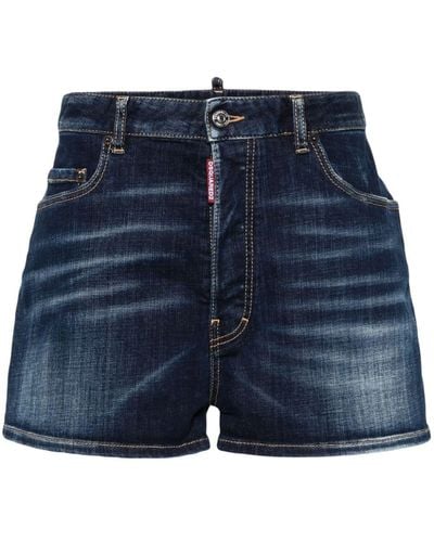 DSquared² Baggy Superstar Denim Shorts - Blue