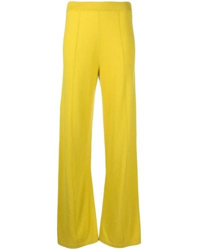 Chinti & Parker Elasticated-waistband Wide-leg Track Trousers - Yellow