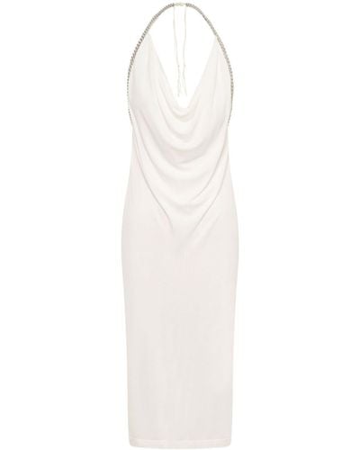 Dion Lee Neckholder-Kleid mit Riemen im Barball-Design - Weiß