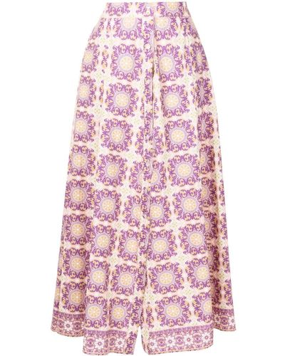 Adriana Degreas Graphic-print Cotton Skirt - Pink