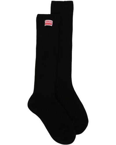 KENZO Socken mit Logo-Patch - Schwarz
