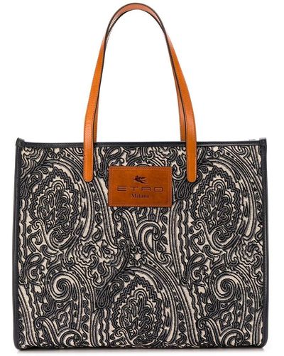 Etro Sac à main à motif en jacquard - Bleu