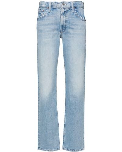 Mother Smarty Pants Slim-Fit-Jeans mit hohem Bund - Blau