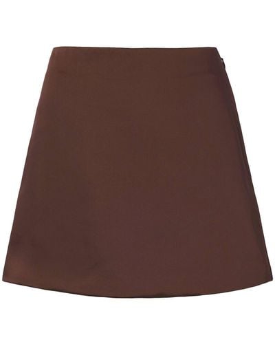 PROENZA SCHOULER WHITE LABEL Satin Mini Skirt - Brown