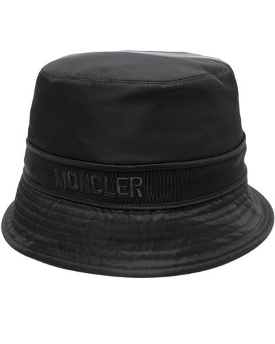 Moncler Cappello bucket con ricamo - Nero