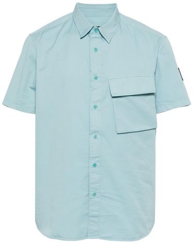 Belstaff Short-sleeve Cotton Shirt - Blue