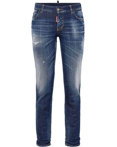 DSquared² Cropped Skinny Jeans - Blue