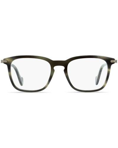 Moncler Marmorierte Brille mit eckigem Gestell - Braun