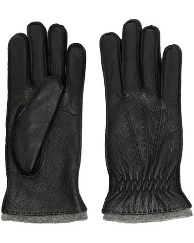 Mackintosh Cashmere-lining Leather Gloves - Black