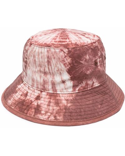 Acne Studios Sombrero de pescador con estampado tie-dye - Rosa