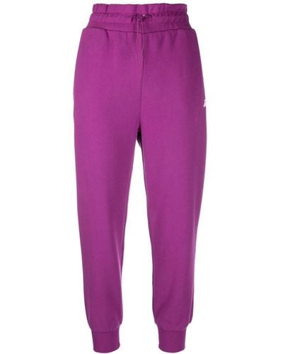 Patrizia Pepe Logo-print Cotton Track Trousers - Purple