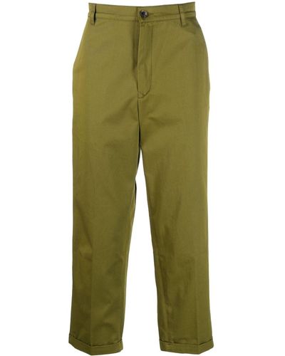 KENZO Pantalon de costume à coupe droite - Vert