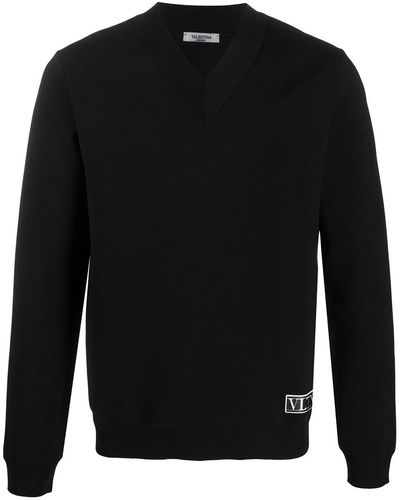 Valentino Jersey con estampado VLTN - Negro