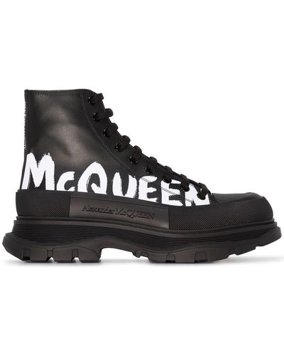Alexander McQueen Tread Slick High-top Sneakers - Zwart