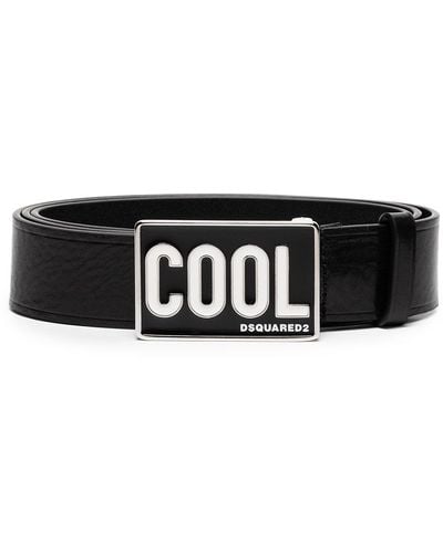 DSquared² Cinturón con placa Cool - Negro