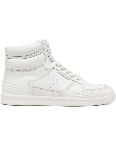 Tory Burch Clover High-top Leather Sneakers - White