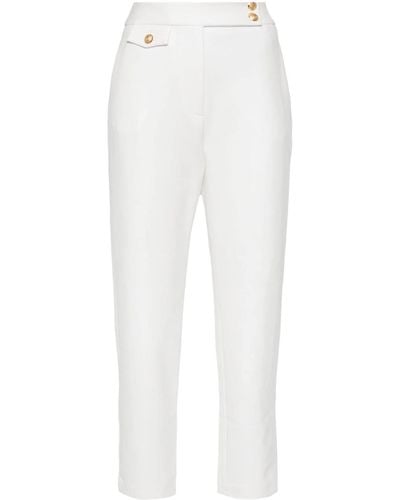 Veronica Beard Renzo Slim-fit Cropped Trousers - White