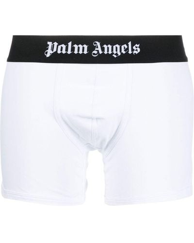 Palm Angels Boxershorts Met Logoband - Wit