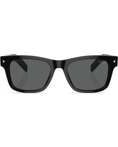 Prada Gafas de sol con logo grabado - Negro