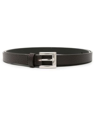 P.A.R.O.S.H. Pebbled Leather Belt - Black