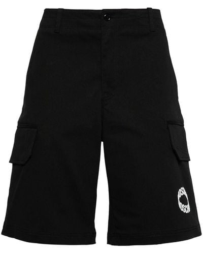Moschino Cargo-Shorts mit Logo-Print - Schwarz