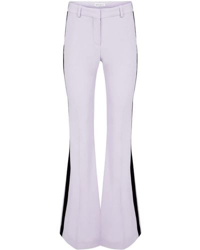 Nina Ricci Cady Striped Flared Trousers - Purple