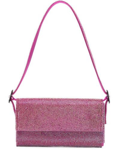 Benedetta Bruzziches Vittissima Crystal-embellished Shoulder Bag - Purple