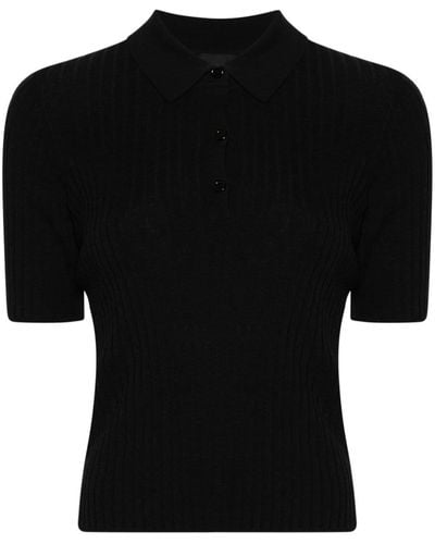 Herskind Dallas Knitted Polo Top - Black