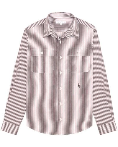 Sporty & Rich Src Utility Stripe-print Cotton Shirt - Pink