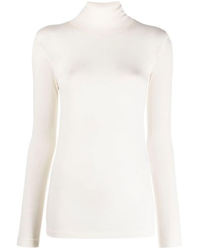 Stefano Mortari High-neck Cashmere-blend T-shirt - White