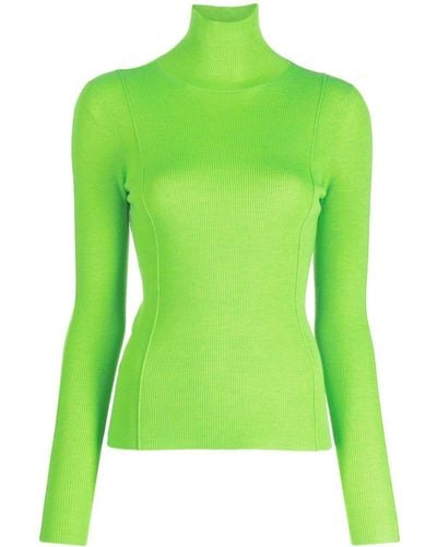 JNBY High-neck Ribbed-knit Jumper - Green