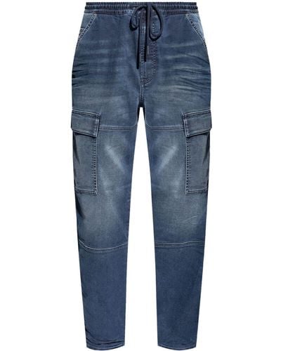 DIESEL D-Krooley drawstring cargo jeans - Blau
