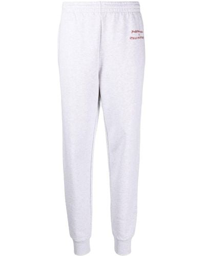Stella McCartney Pantalones de chándal con logo estampado de x Yoshitomo Nara - Blanco