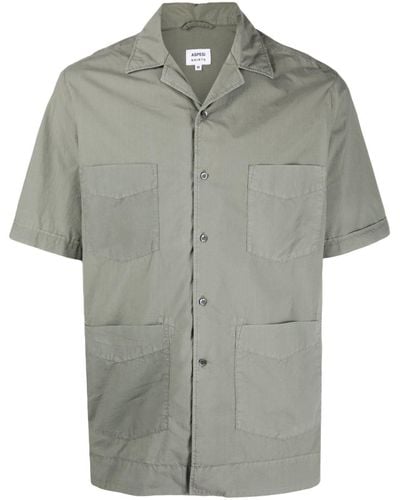 Aspesi Short-sleeve Cotton Shirt - Green