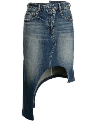 JNBY Jupe en jean à design asymétrique - Bleu
