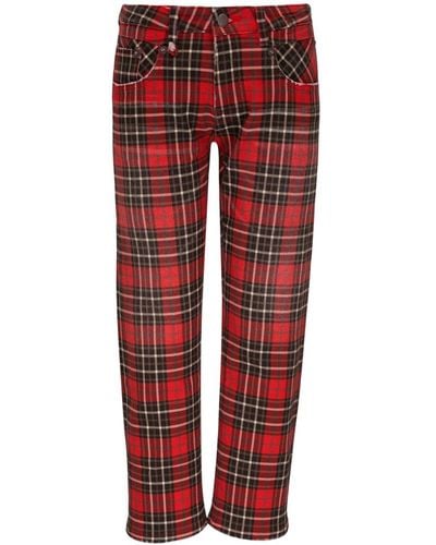 R13 Check-pattern Cotton-blend Tapered Pants